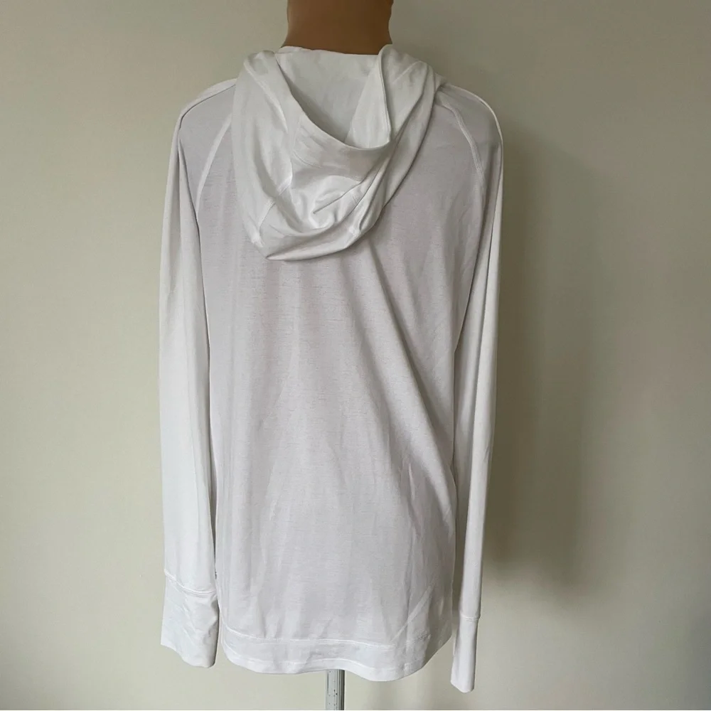 Athleta Pacifica Illume UPF Bright White Zip Up Relaxed Jacket 657489 Size Small